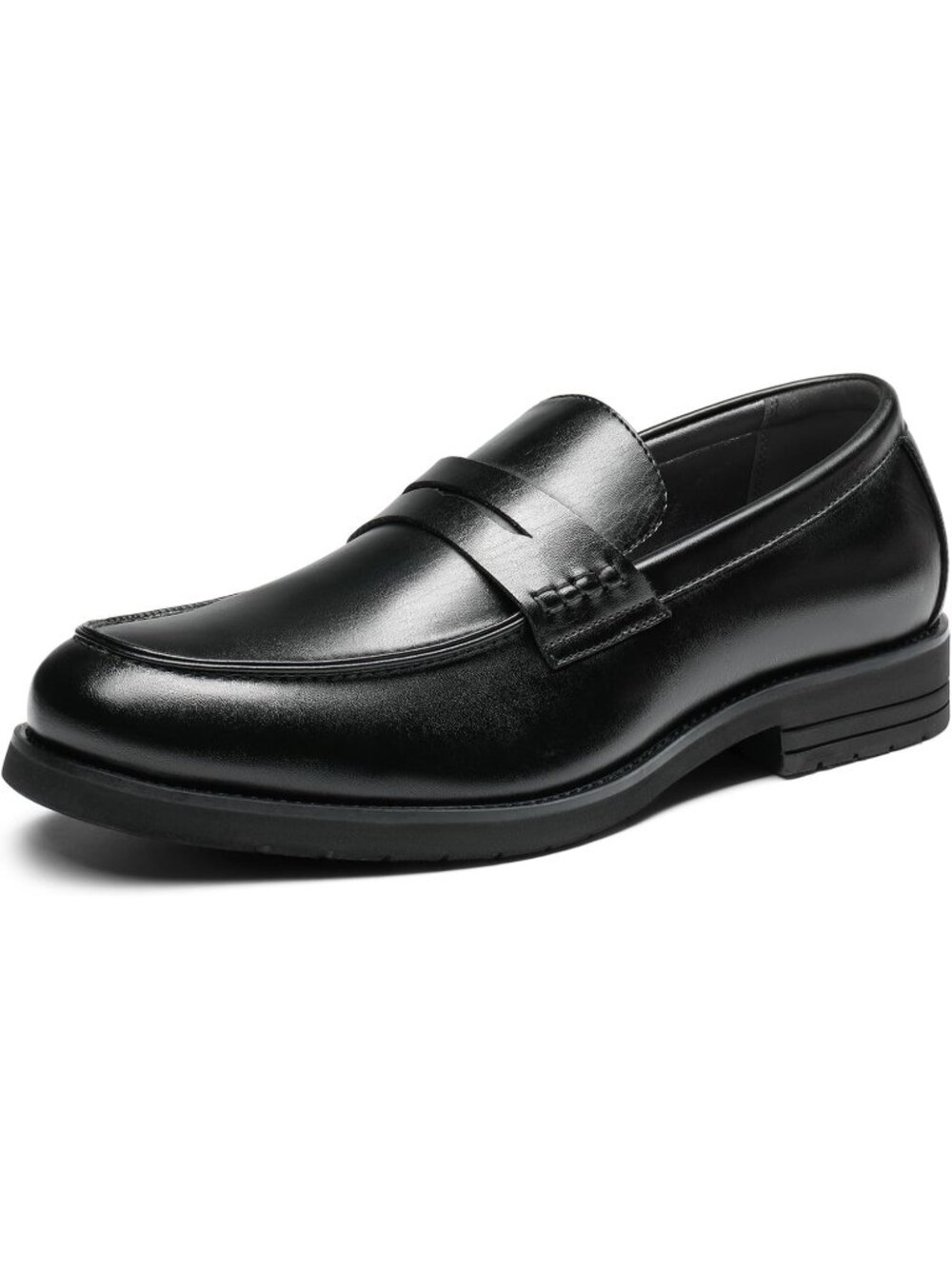 Men's Black Penny Loafers Slip-On Business Office Wedding Formal Dress Shoes